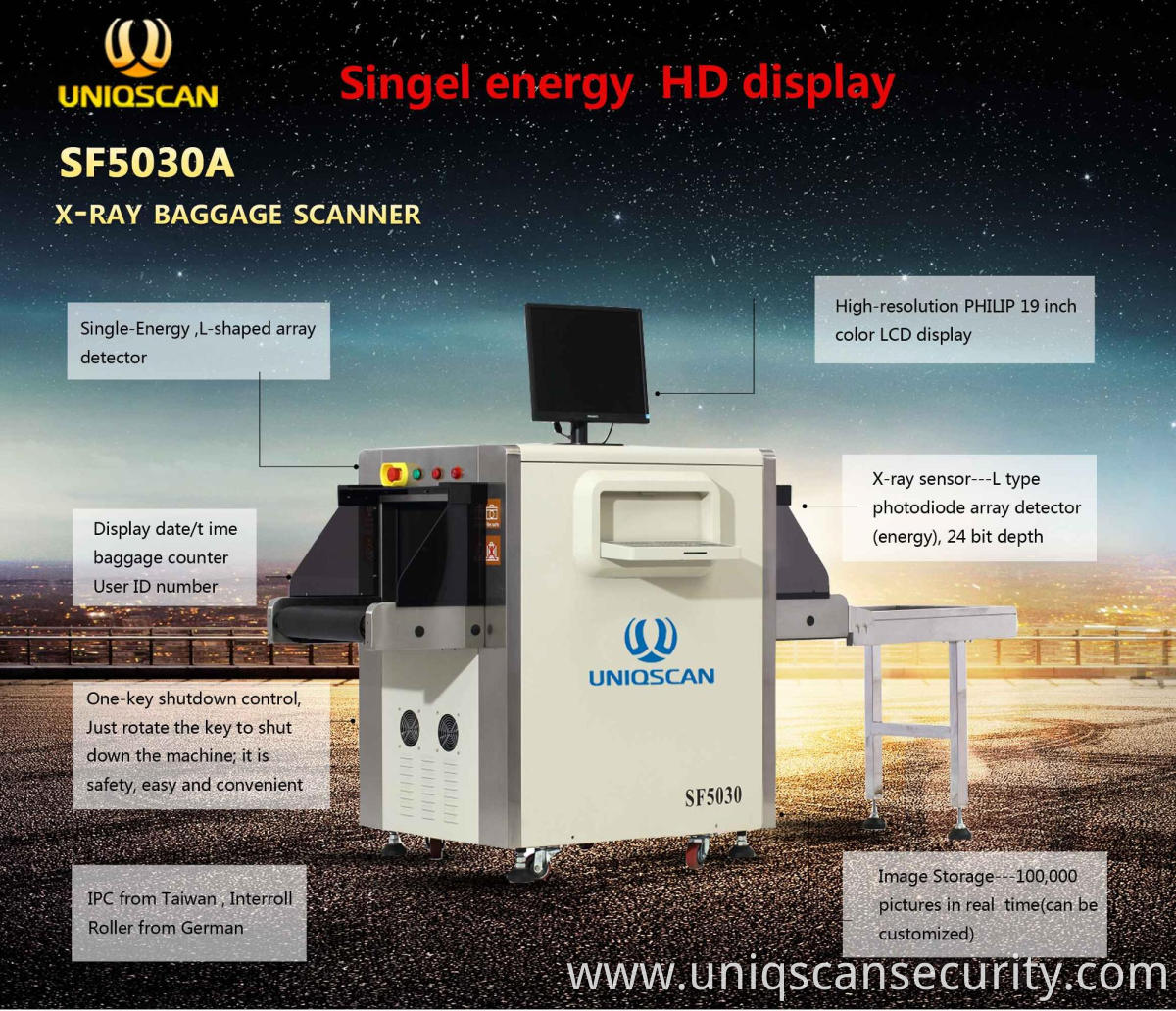 International Security Standard Airport Luggage Scanner Security Equipment